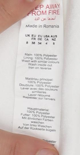 Nasty Gal White Slip Dress, UK 8, Women's Classic Summer Style