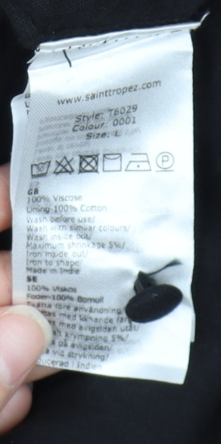 Saint Tropez Women’s Black Sleeveless Dress L