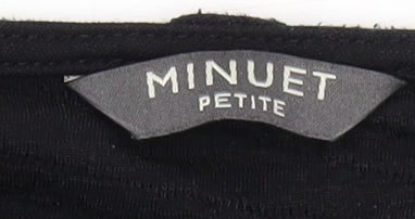 Minuet Women’s Black Petite 3/4 Sleeve Top Large