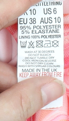 PrettyLittleThing Women's Multicoloured Halter Mini Dress