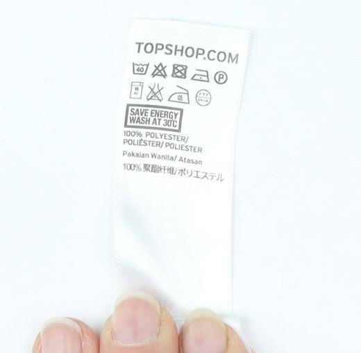 Topshop Women's Beige Off-Shoulder Blouse Size 10