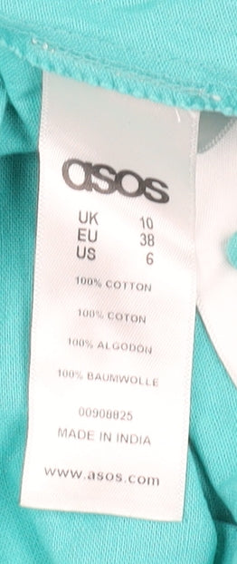 ASOS Petite Women's Green Skater Dress Size 10