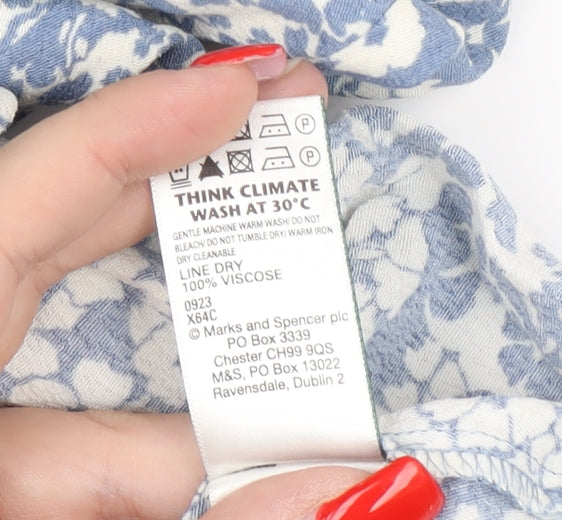 Marks and Spencer Women's Blue Floral Midi Dress