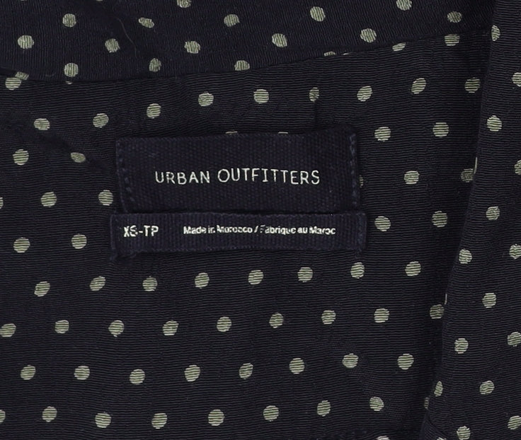 Urban Outfitters Womens XS Black Polka Dot Shirt Dress