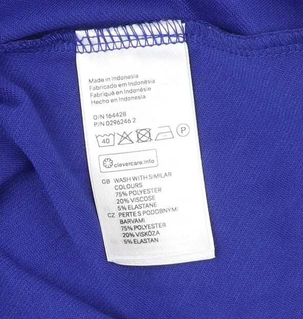 H&M Women's Blue A-Line Sleeveless Dress XS