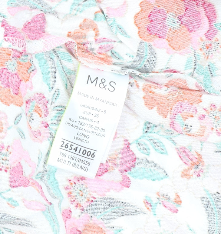 Marks and Spencer Women's Multicoloured Floral Wrap Dress