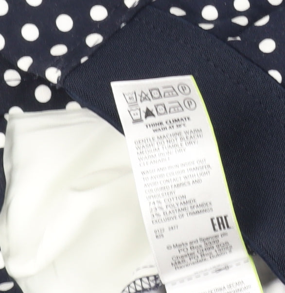 Marks and Spencer Women's Blue Polka Dot Dress Pants