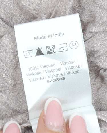 ICHI Beige Women's Dress M Size Viscose Fabric