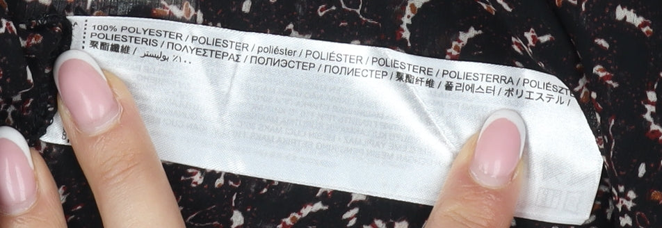 MNG Women's Black Button Long Sleeve Top Size 12