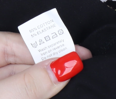 River Island Women's Black Bodycon Dress Size 14