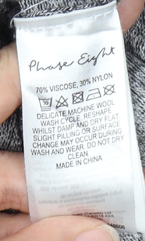 Phase Eight Women's Black Grey Floral Shift Dress Size 6