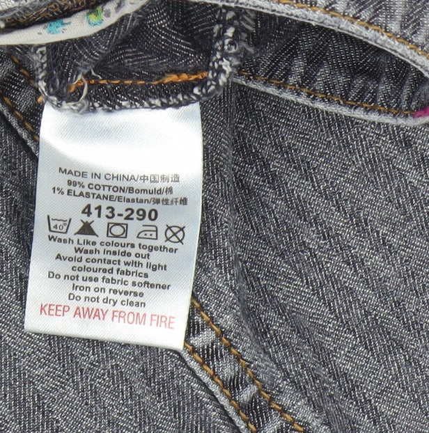 Next Women's Grey Bermuda Denim Shorts Size 12