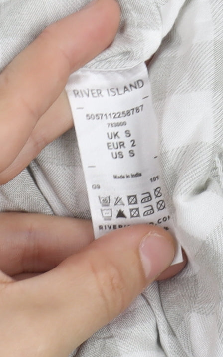 River Island Women's Multicoloured Check Paperbag Shorts