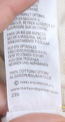 Marks & Spencer Women's Beige Polo Shirt Size 16