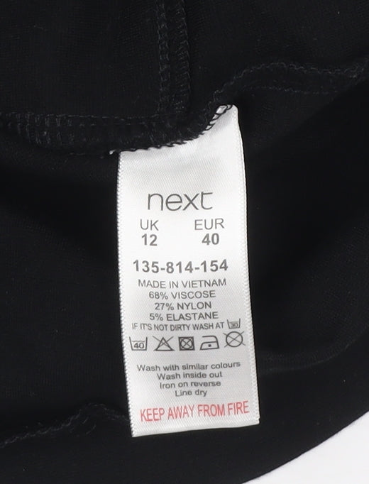 Next Women's Black Beige Shift Dress UK 12