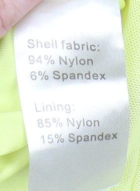 Oh Polly Yellow Slim Fit Women's Tank Top Size 12