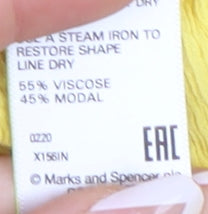Marks and Spencer Yellow Off Shoulder Flutter Sleeve Blouse