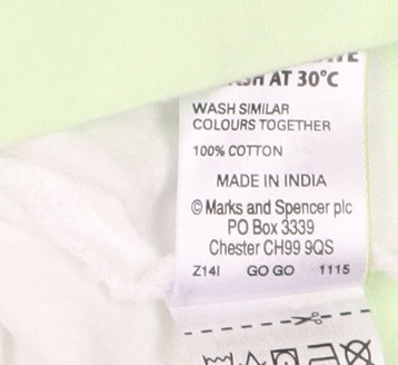 Marks and Spencer Women's Blue Striped T-Shirt, Size 10