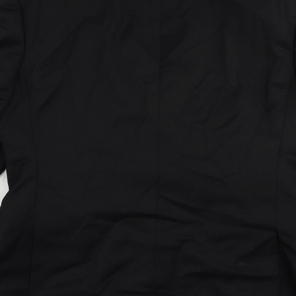 Jaeger Mens Black Wool Tuxedo Suit Jacket Size 40 Regular