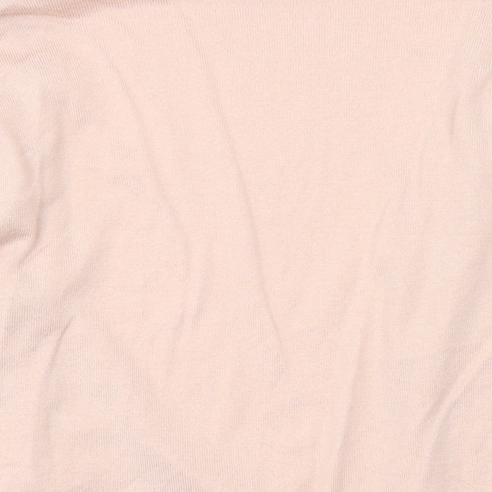 Dorothy Perkins Womens Pink V-Neck Acrylic Cardigan Jumper Size 8