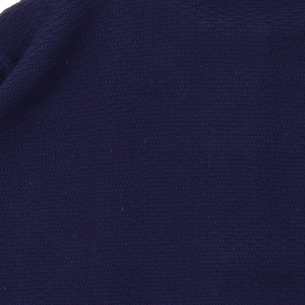 Care Womens Blue Round Neck Acrylic Cardigan Jumper Size XL