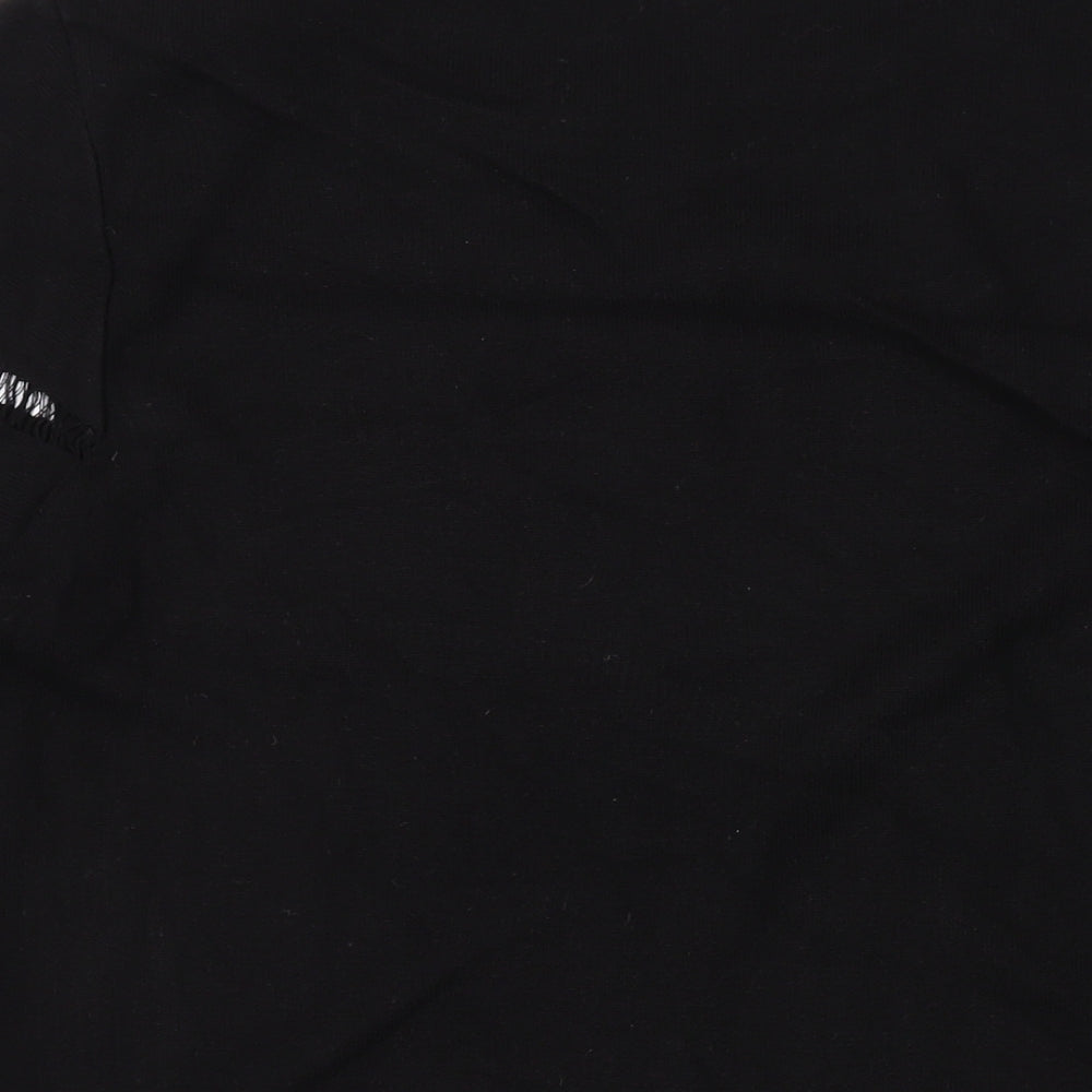 Marks and Spencer Womens Black Round Neck Viscose Pullover Jumper Size 12