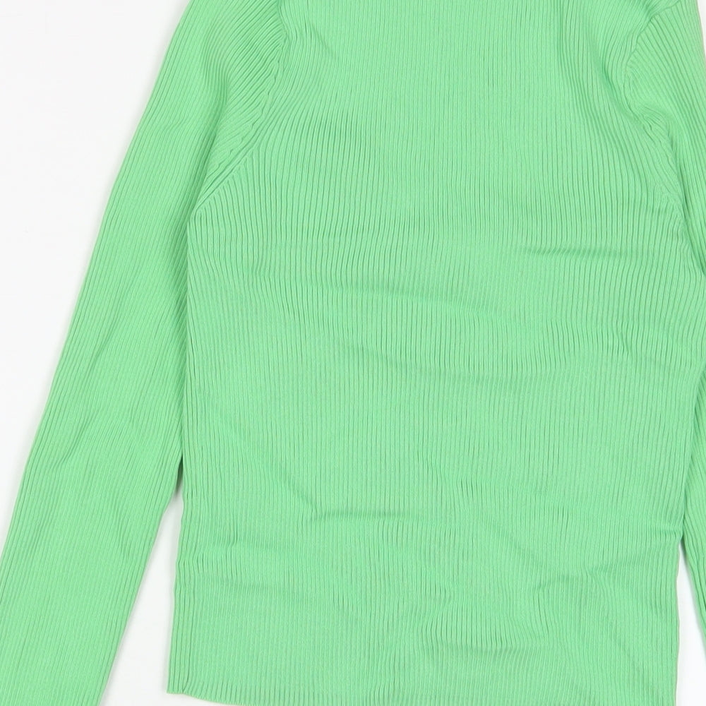 Marks and Spencer Womens Green V-Neck Viscose Cardigan Jumper Size 10