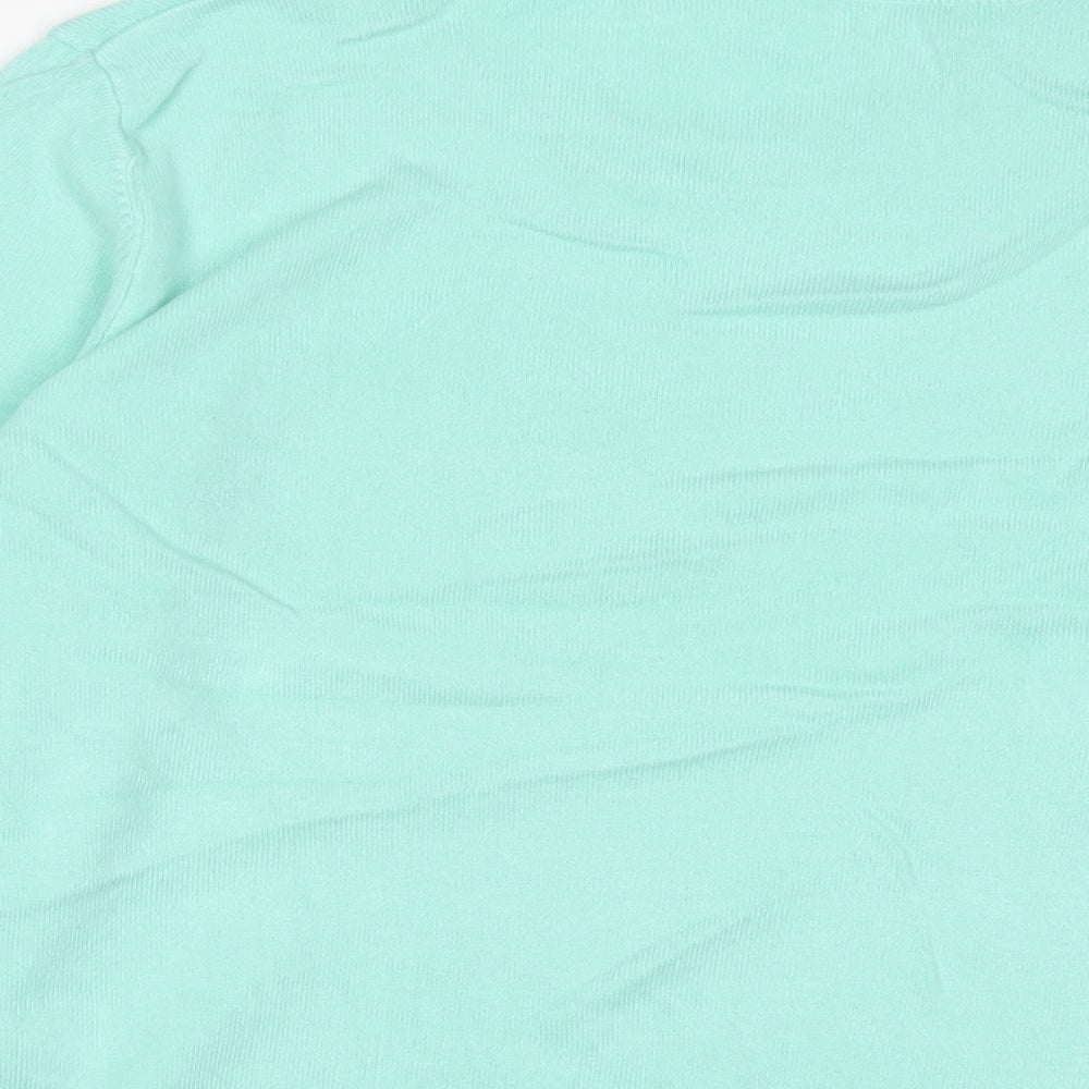Marks and Spencer Womens Blue Crew Neck Acrylic Pullover Jumper Size 12