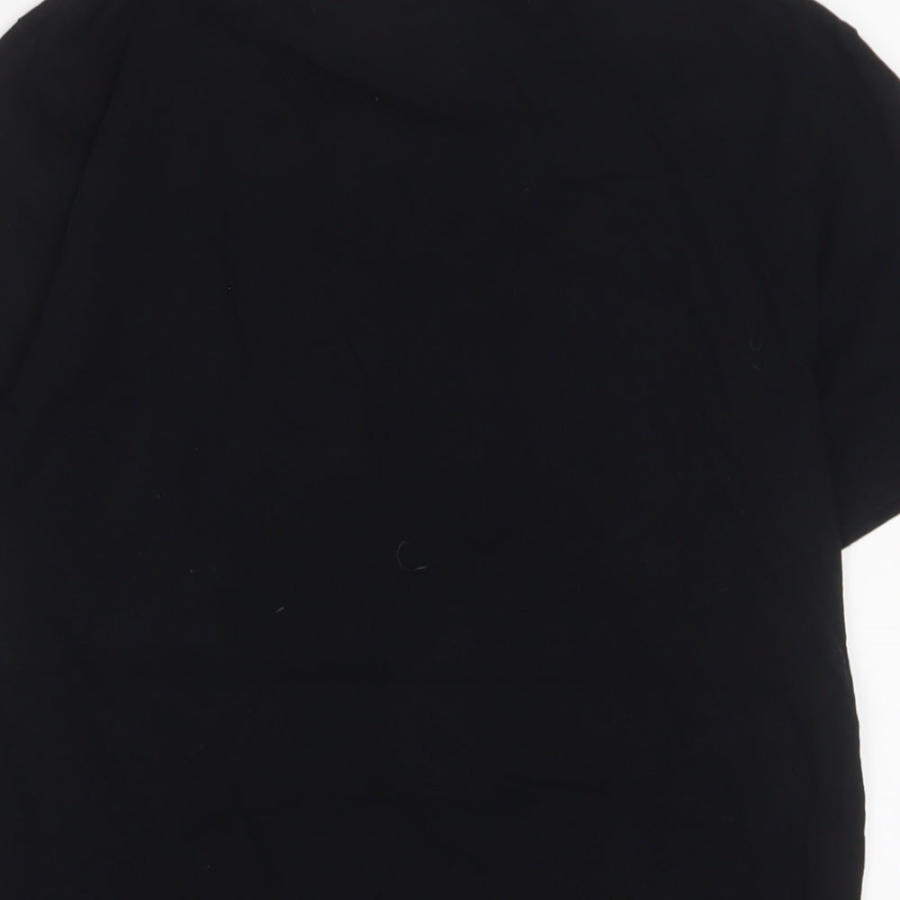 Rick & Morty Womens Black Cotton Basic T-Shirt Size S Crew Neck