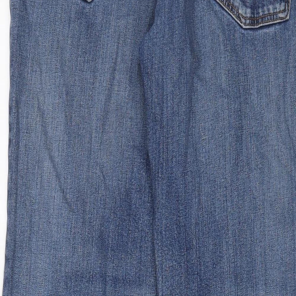 TU Mens Blue Cotton Straight Jeans Size 34 in L30 in Regular Zip - Short Leg, Pockets