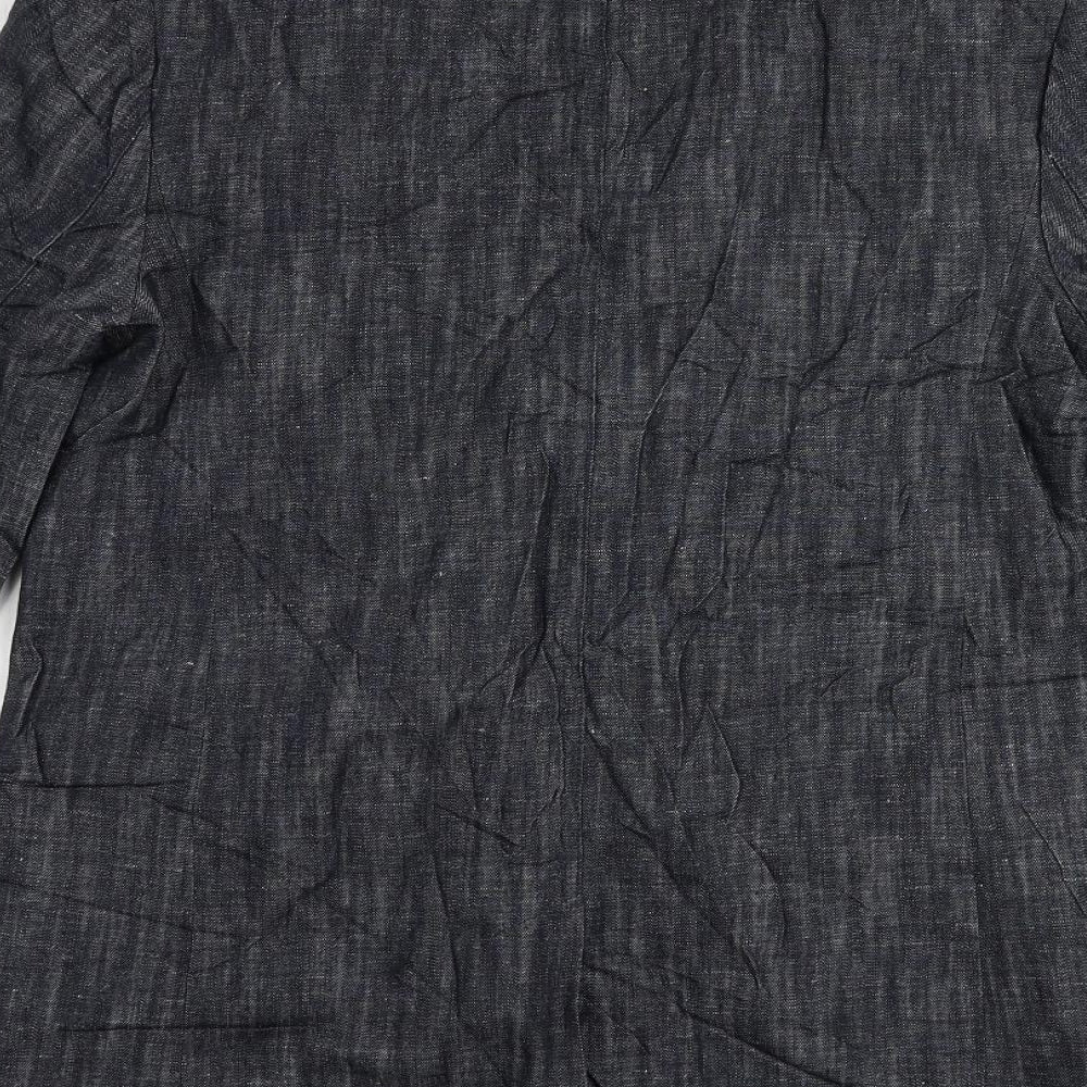Marks and Spencer Womens Blue Jacket Blazer Size 8 Button