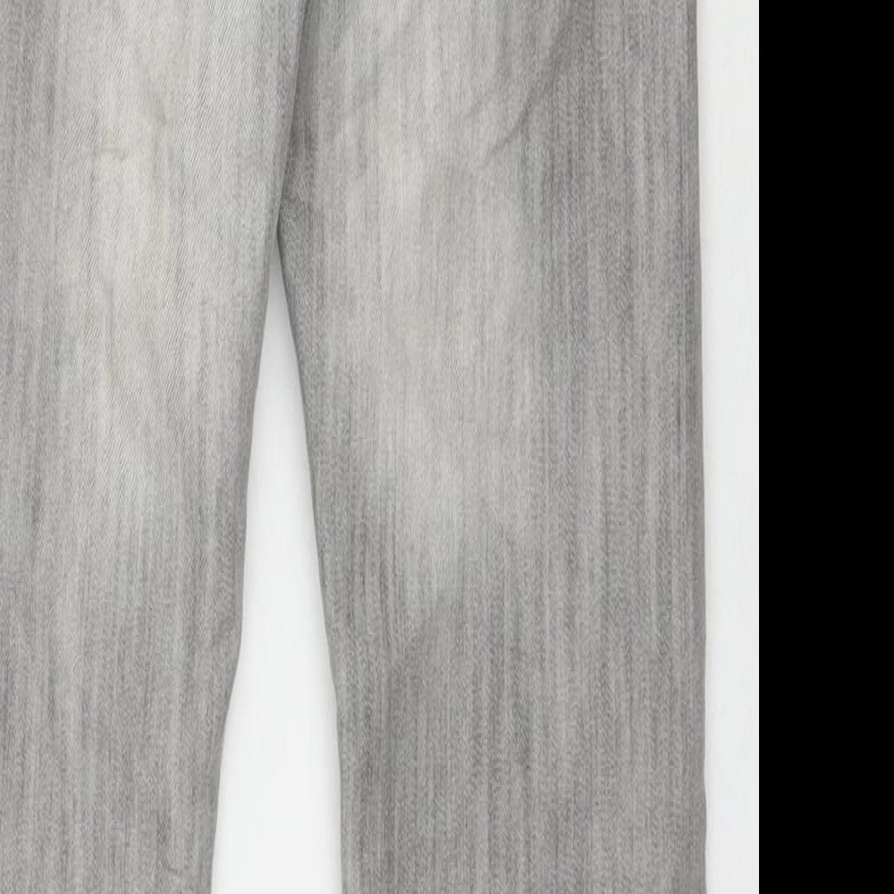 NEXT Boys Grey Cotton Skinny Jeans Size 11 Years L27 in Regular Zip