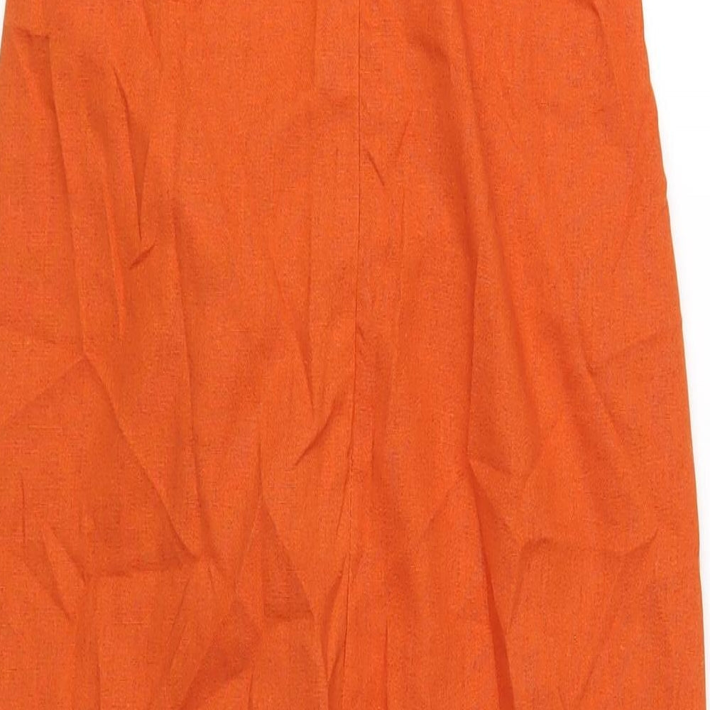 4th Reckless Womens Orange Polyester A-Line Size 12 Sweetheart Zip