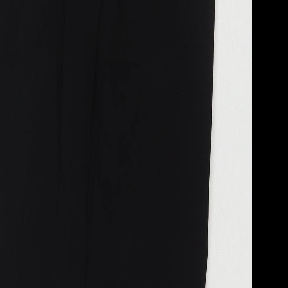 Soyaconcept Womens Black Viscose Trousers Size 8 L25 in Regular Zip