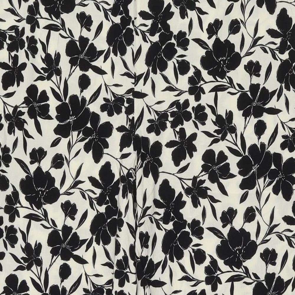 New Look Womens Multicoloured Floral Viscose Trousers Size 12 L20 in Regular