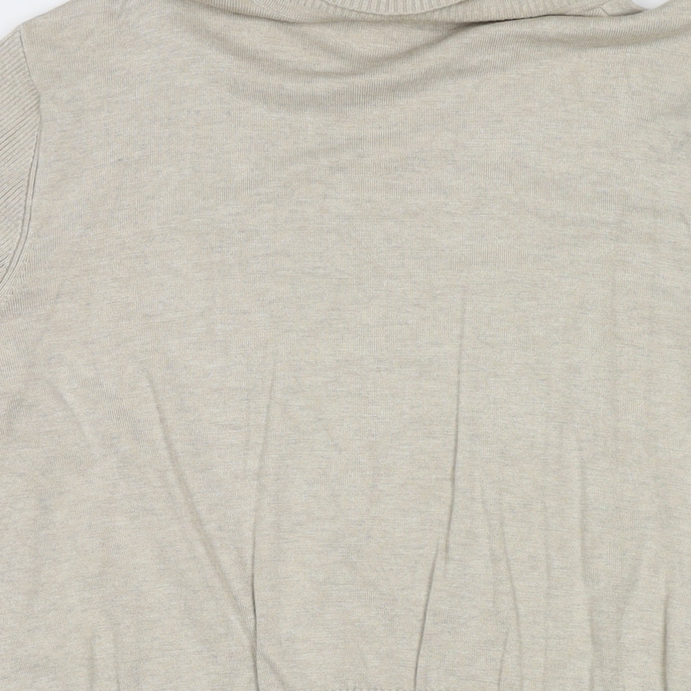 Addition Elle Womens Beige Roll Neck Rayon Pullover Jumper Size 3XL