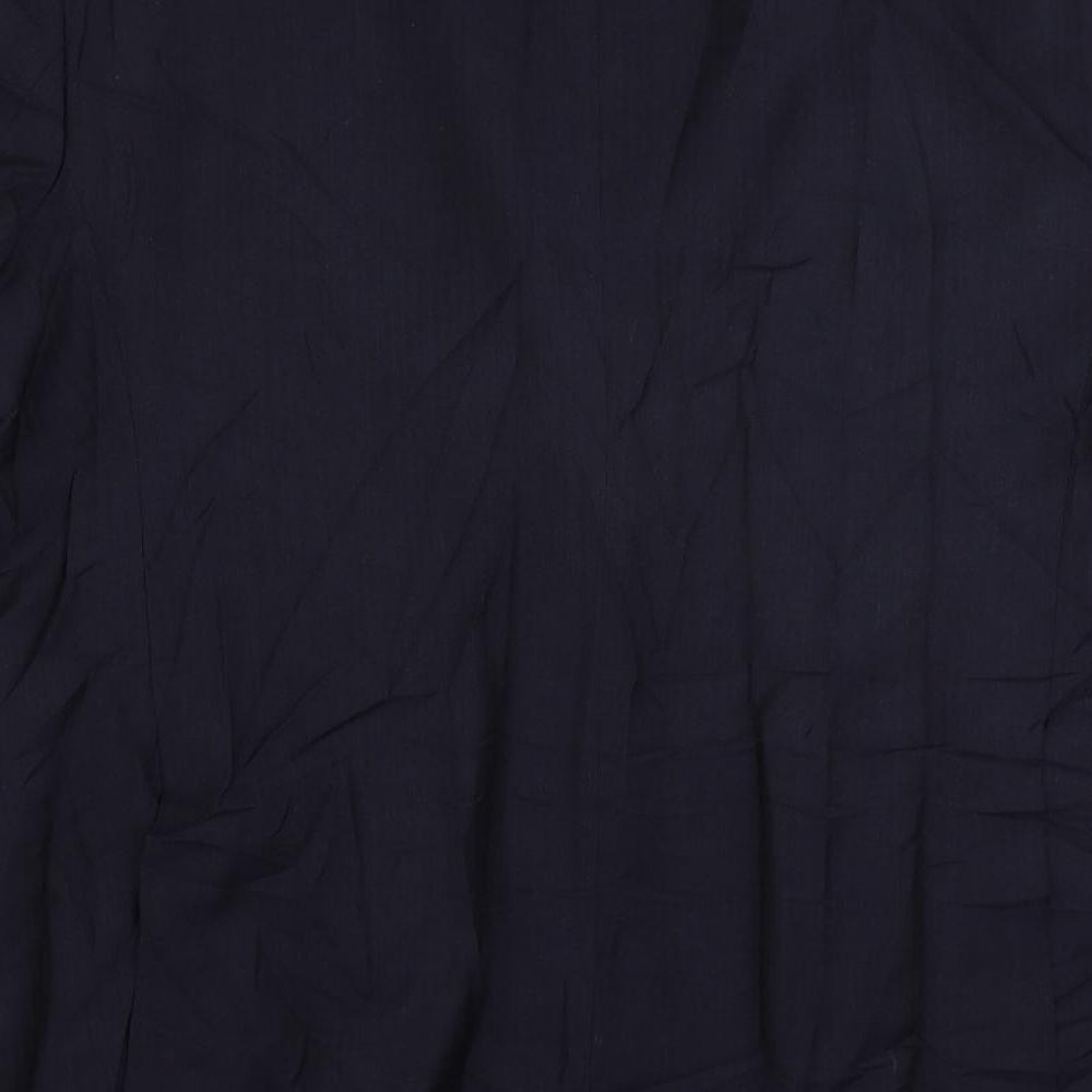 Marks and Spencer Mens Blue Striped Polyester Jacket Suit Jacket Size 46 Regular
