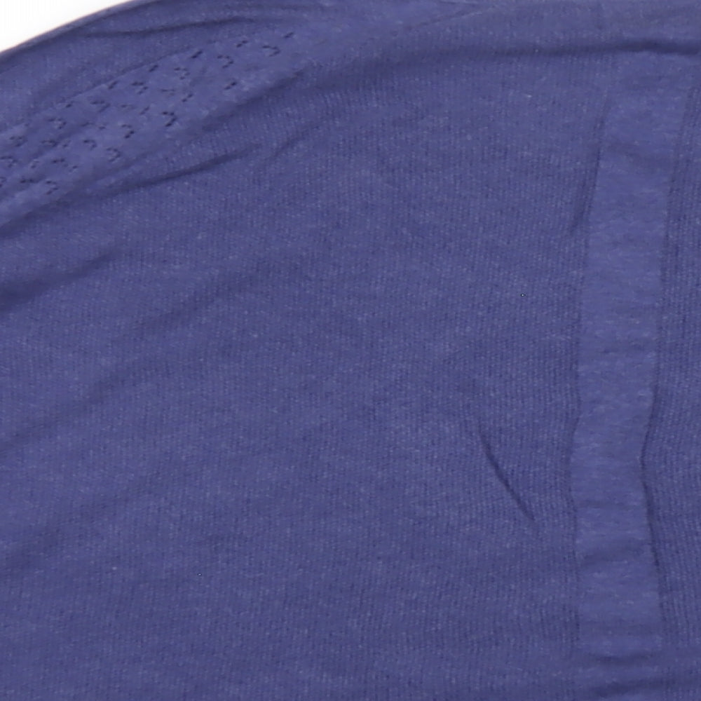 Marks and Spencer Womens Blue Round Neck Cotton Pullover Jumper Size 12