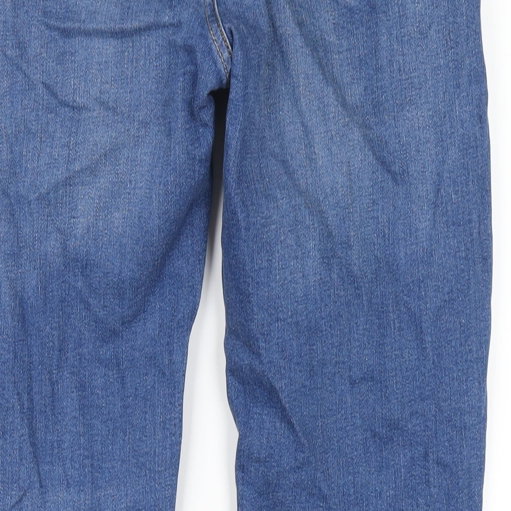 River Island Mens Blue Cotton Skinny Jeans Size 28 in L30 in Regular Zip
