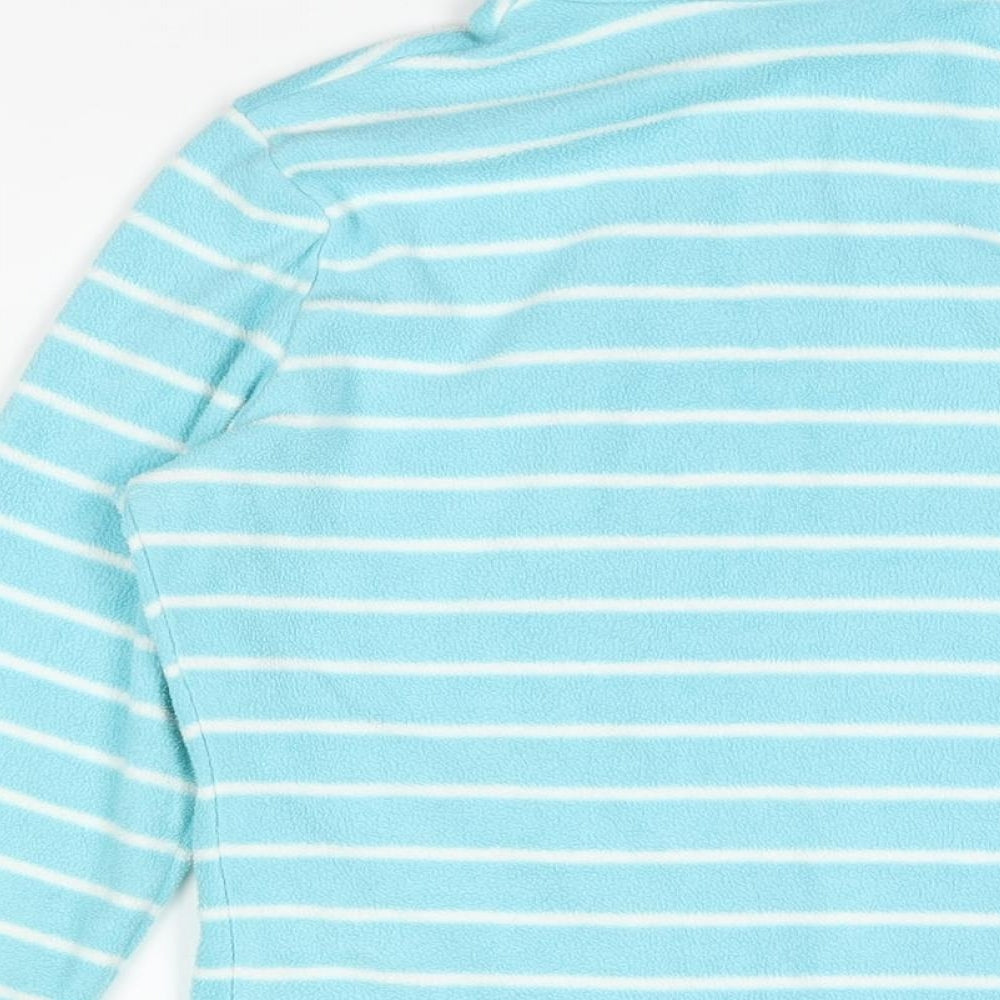 Marks and Spencer Womens Blue Striped Jacket Size 8 Zip