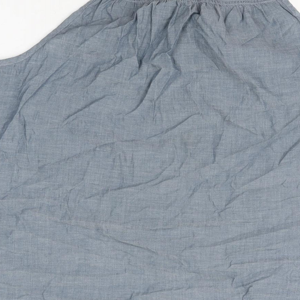Gap Womens Blue Cotton Basic T-Shirt Size L Round Neck