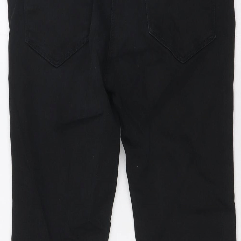 Marks and Spencer Womens Black Cotton Skinny Jeans Size 8 L27 in Regular Zip