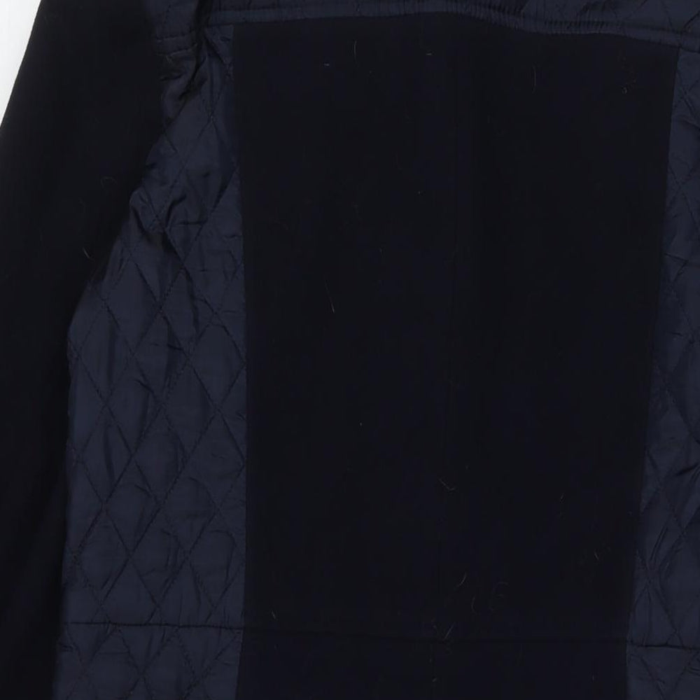 Marks and Spencer Womens Blue Pea Coat Coat Size 10 Zip