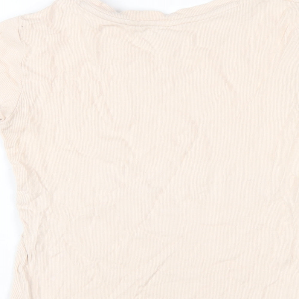 Club Monaco Womens Pink Cotton Basic T-Shirt Size XS Round Neck