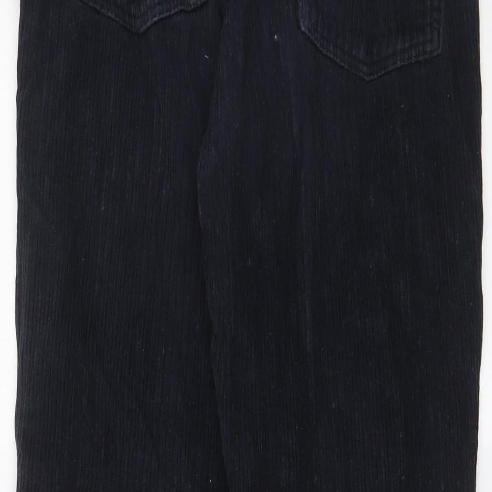 Topshop Womens Blue Cotton Trousers Size 26 in L32 in Regular Zip