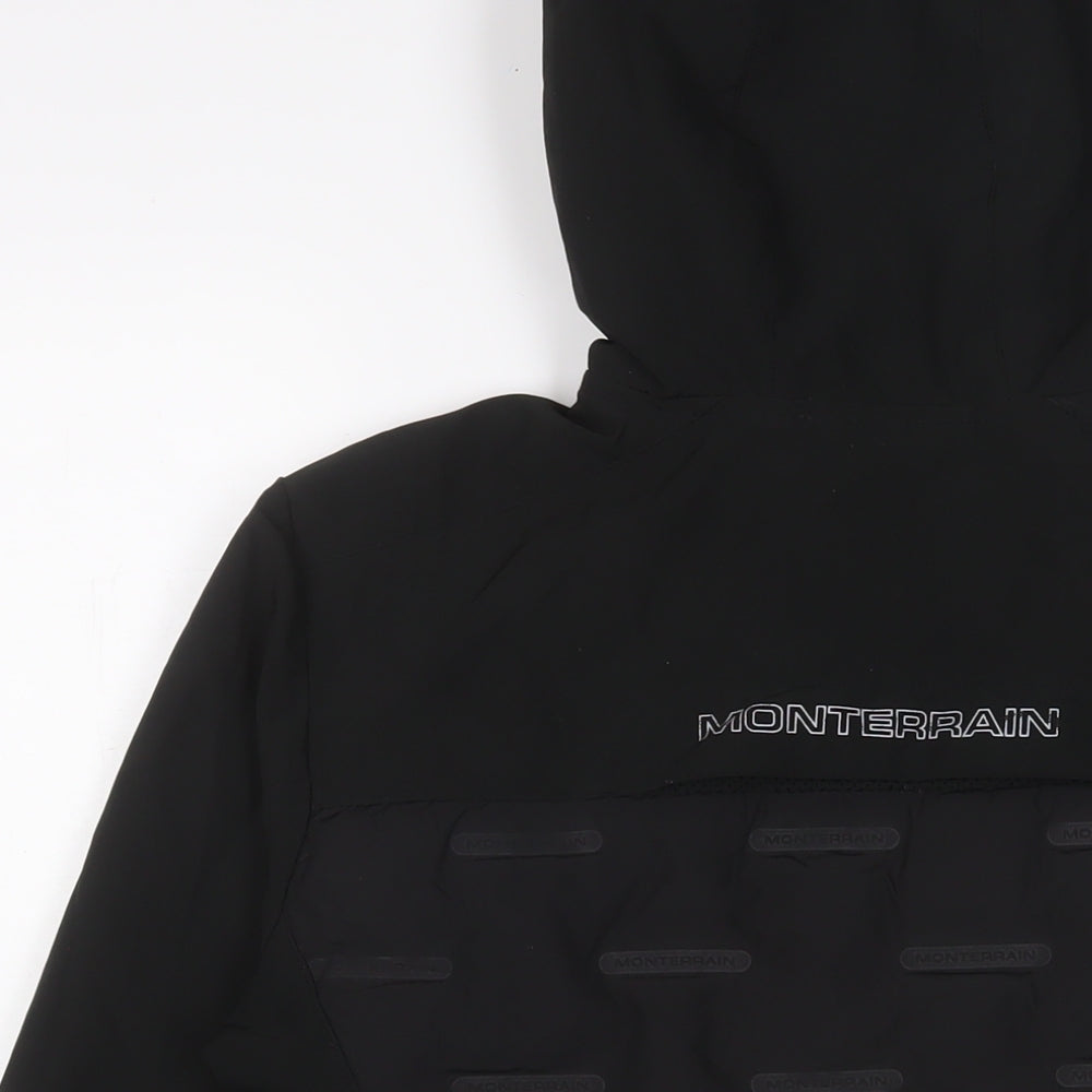 Monterrain Mens Black Jacket Size S Zip - Zip Pockets