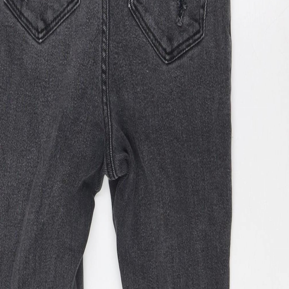 New Look Boys Black Cotton Skinny Jeans Size 14 Years L27 in Slim Zip - Raw Hem