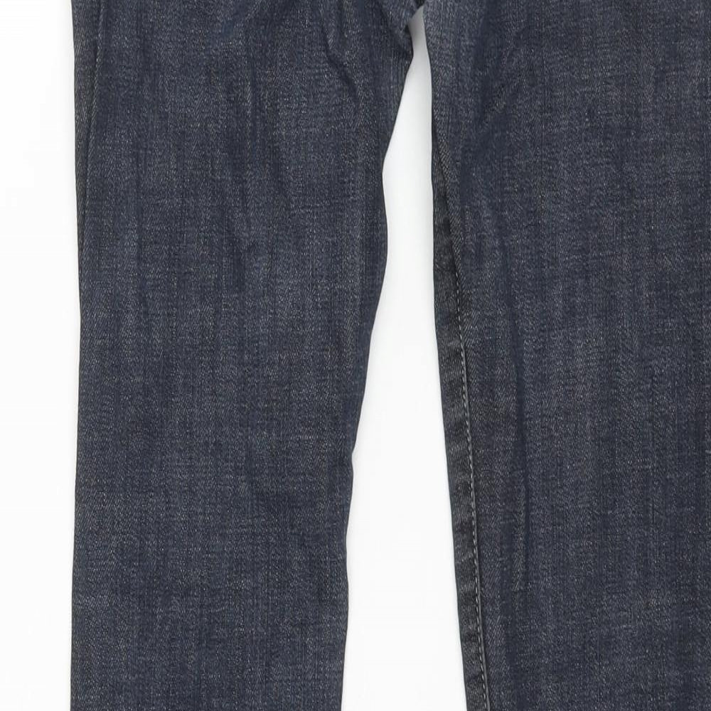 Gold SK Womens Blue Cotton Straight Jeans Size 28 in L32 in Regular Zip