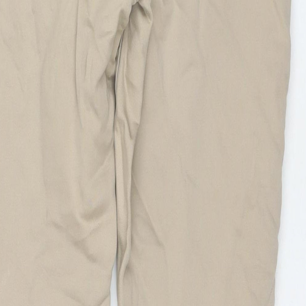 YD Mens Beige Cotton Trousers Size 34 in L31 in Regular Zip