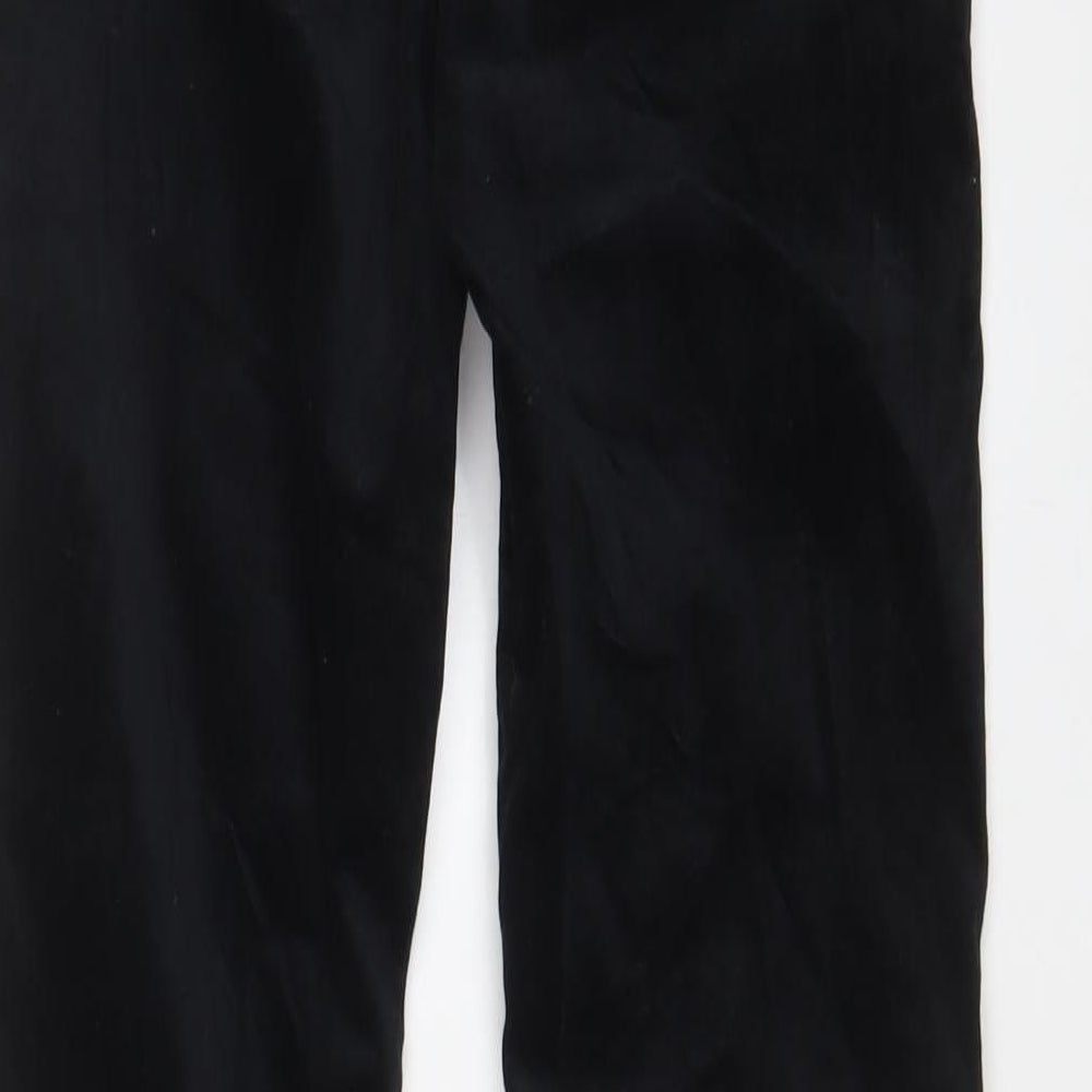 Topshop Womens Black Cotton Trousers Size 26 in L32 in Regular Zip
